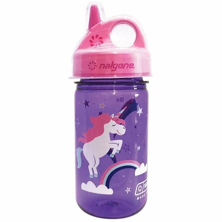 NALGENE 12 oz Grip-N-Gulp Sustain Water Bottle, Purple - Unicorn 342739
